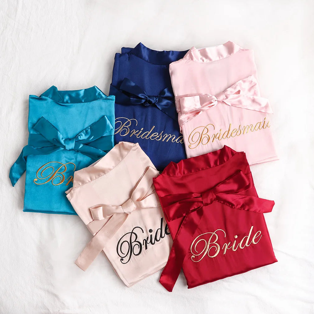Bride To Be Team Bride Satin-Silk Robe