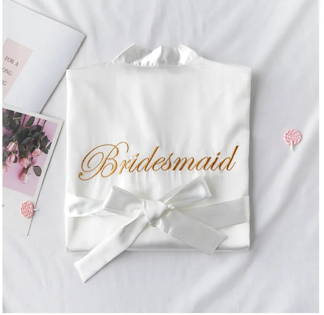 Bride To Be Team Bride Satin-Silk Robe