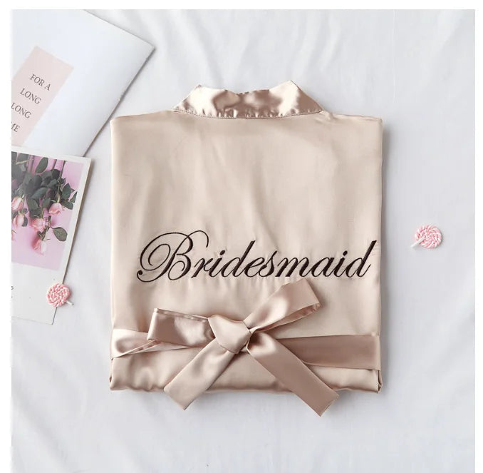 Bride To Be Team Bride Satin-Silk Robe