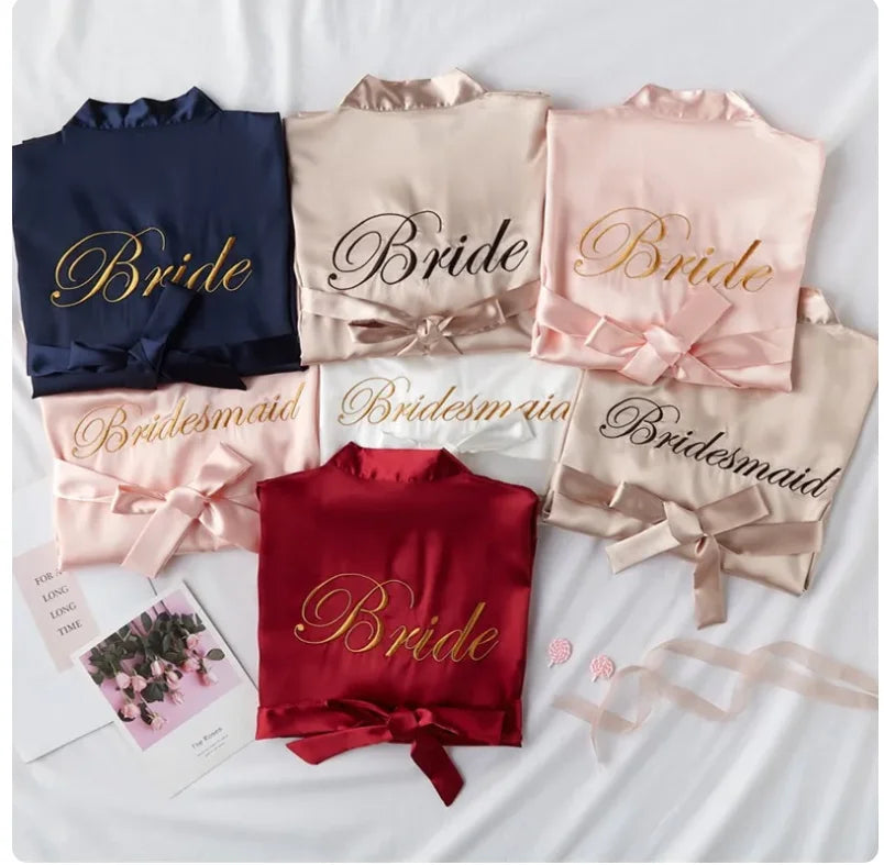 Bride To Be Team Bride Satin-Silk Robe
