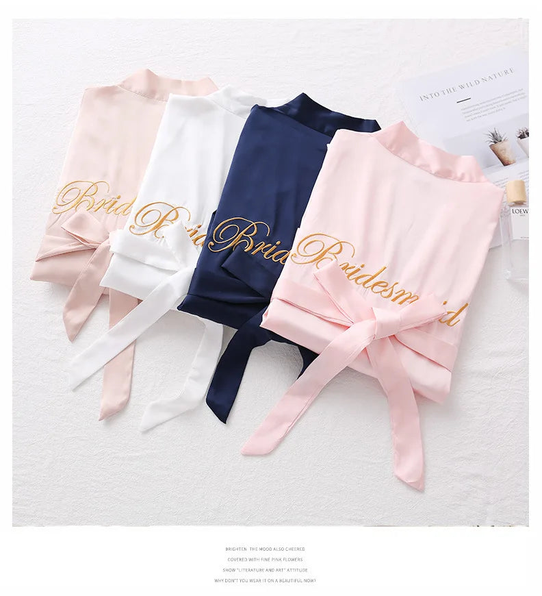 Bride To Be Team Bride Satin-Silk Robe