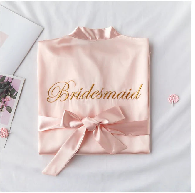 Bride To Be Team Bride Satin-Silk Robe