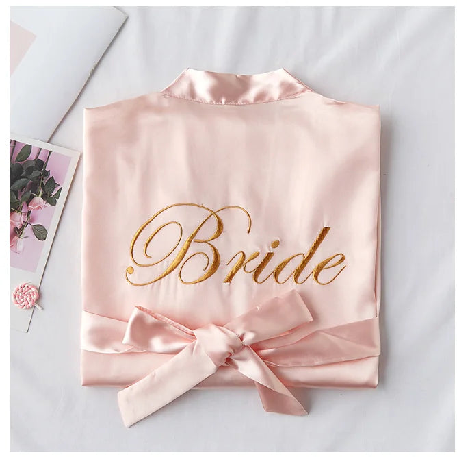 Bride To Be Team Bride Satin-Silk Robe