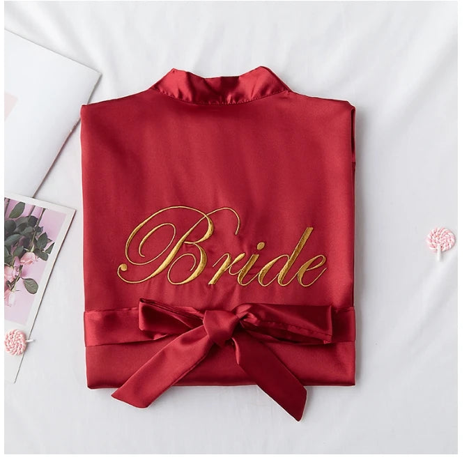 Bride To Be Team Bride Satin-Silk Robe