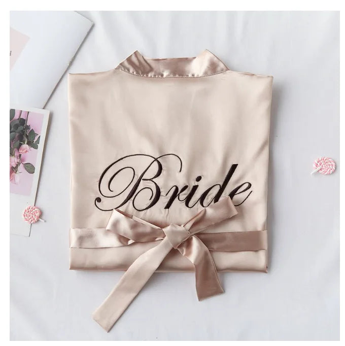 Bride To Be Team Bride Satin-Silk Robe