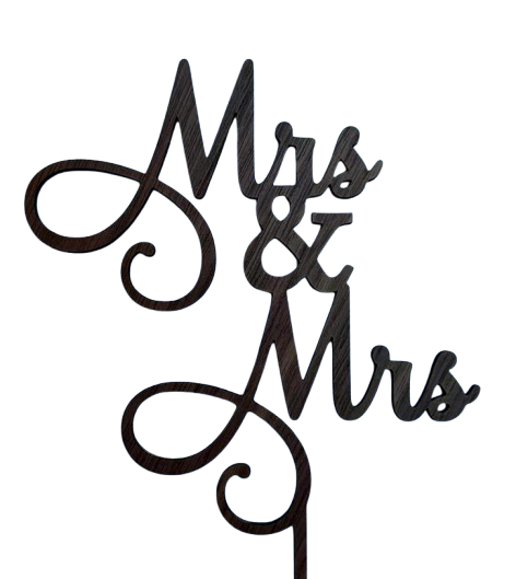 Mini Mr. & Mrs. cake topper
