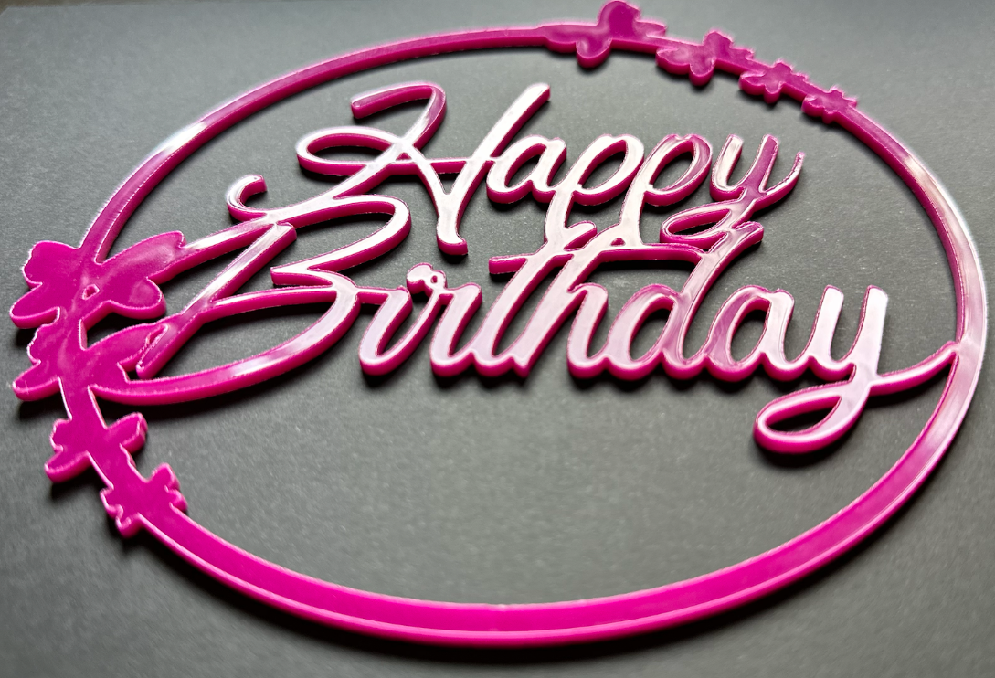 Happy Birthday Butterfly Topper