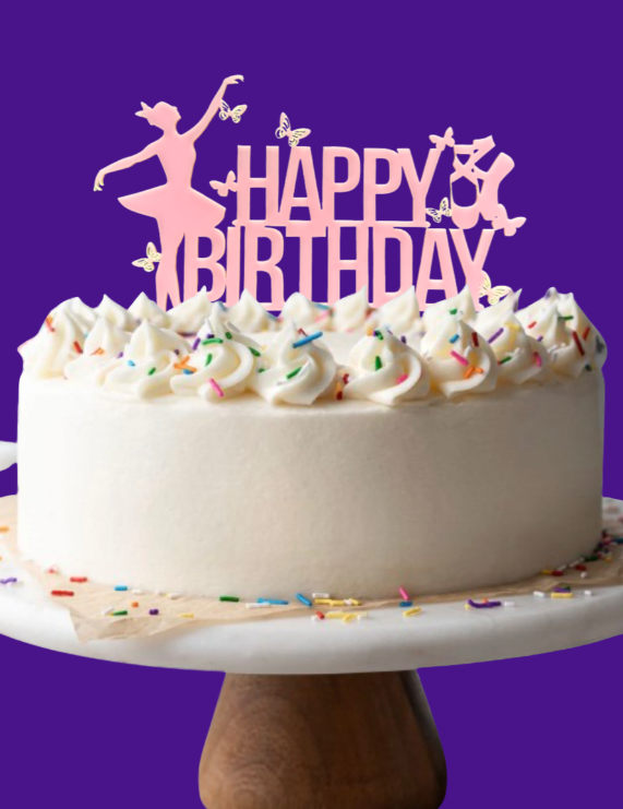 Happy Birthday Ballerina Topper