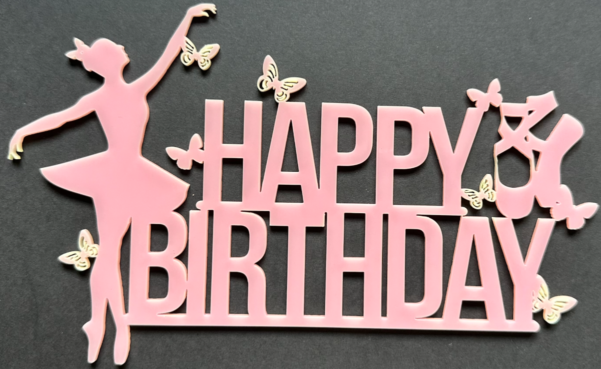 Happy Birthday Ballerina Topper