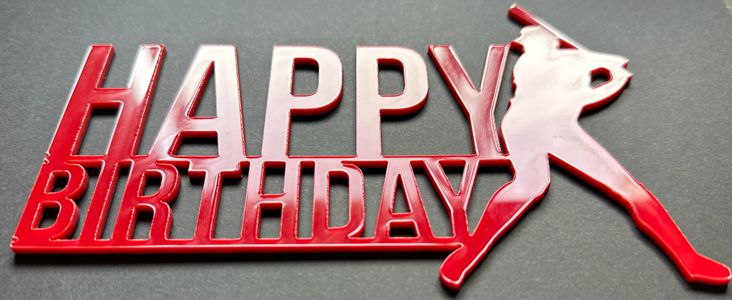 Happy Birthday Baseball Topper