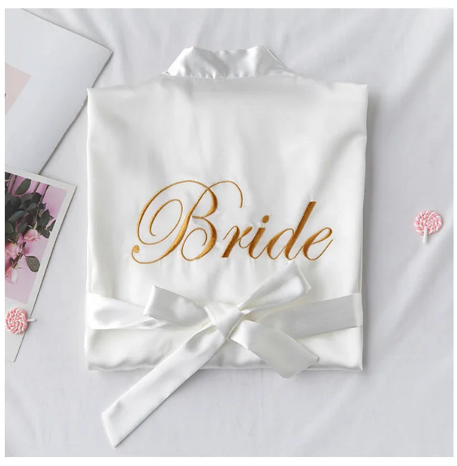 Bride To Be Team Bride Satin-Silk Robe