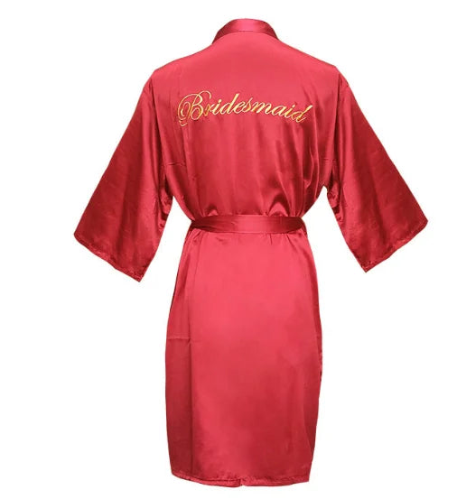 Bride To Be Team Bride Satin-Silk Robe