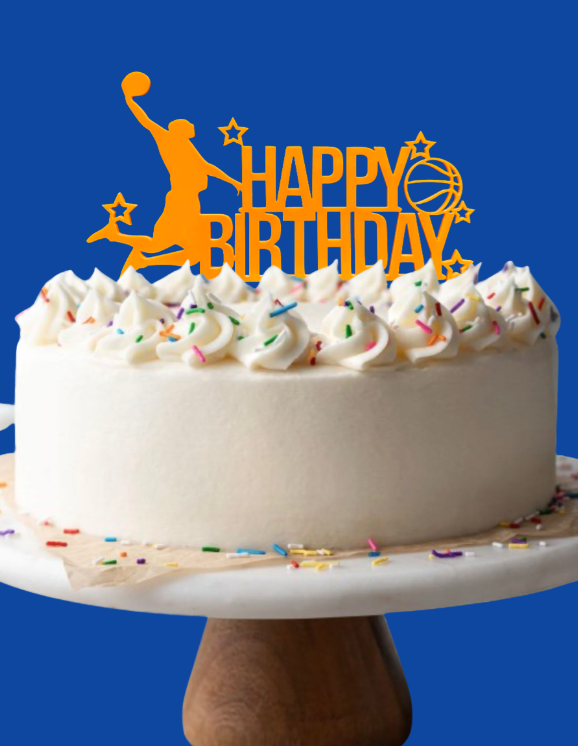 Happy Birthday Basketball Topper