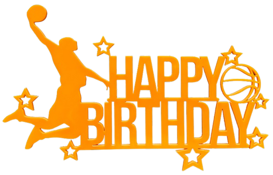 Happy Birthday Basketball Topper
