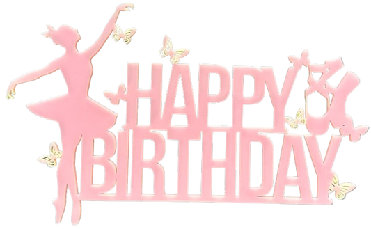 Happy Birthday Ballerina Topper