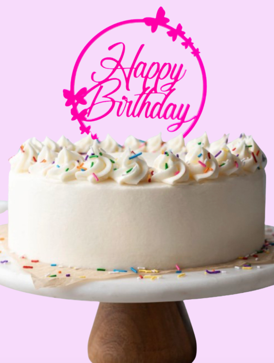 Happy Birthday Butterfly Topper