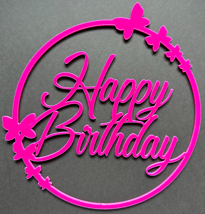 Happy Birthday Butterfly Topper