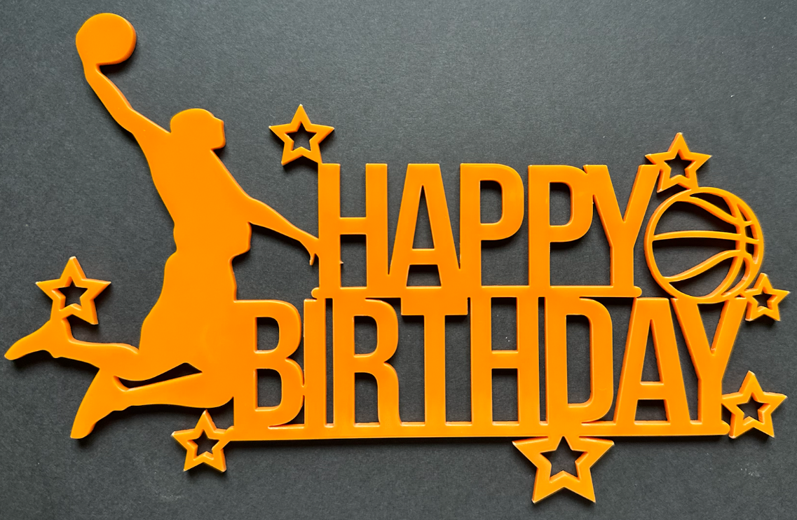 Happy Birthday Basketball Topper