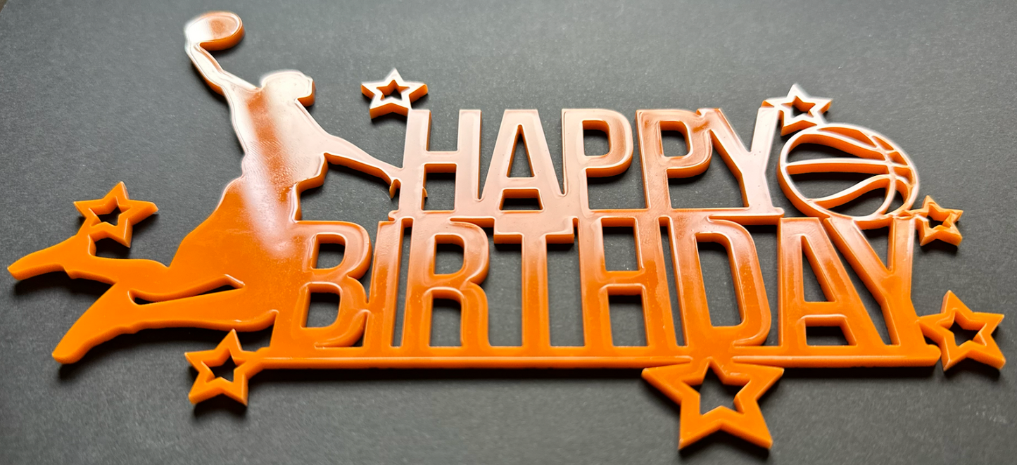 Happy Birthday Basketball Topper